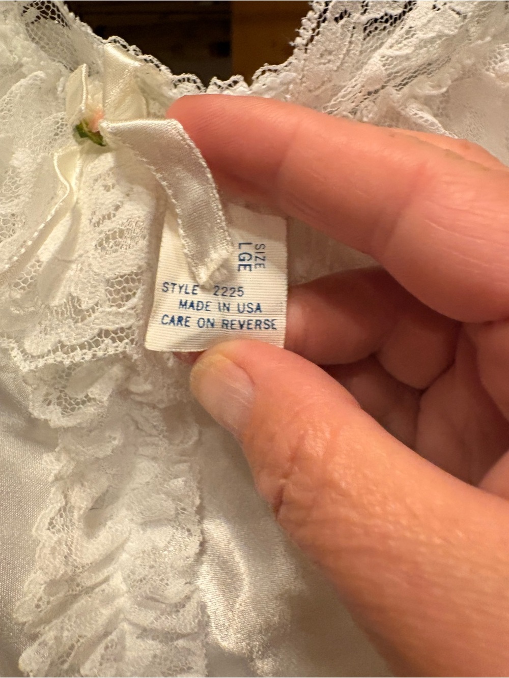 Vintage Y2K Bridal? Romantic Lace Ruffle Chemise - White - Picture 4 of 5